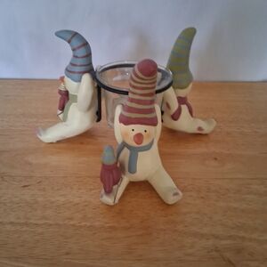 Festive Snowman Candle Holder